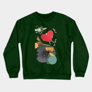 Love sunset sparrow tree Crewneck Sweatshirt